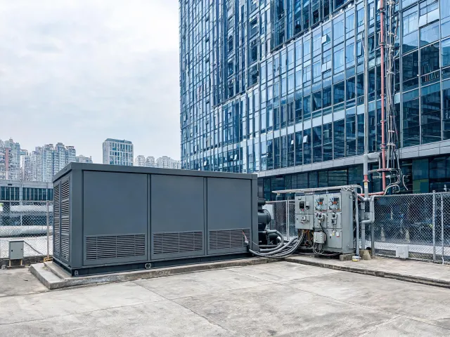 Commercial building emergency generator