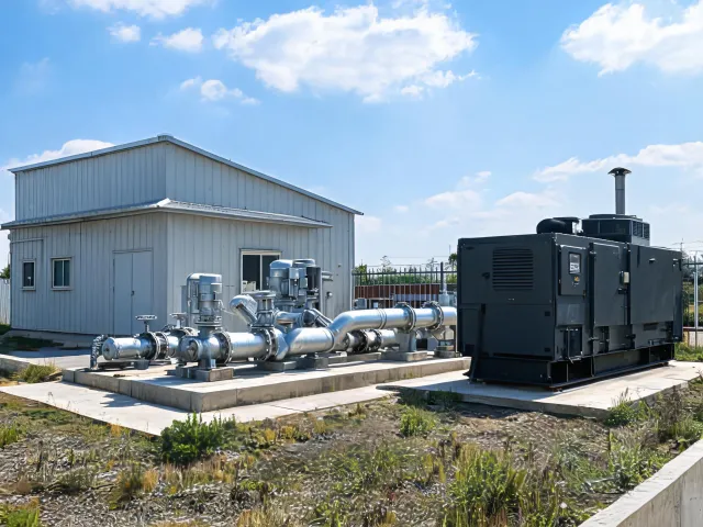 Municipal water facility generator